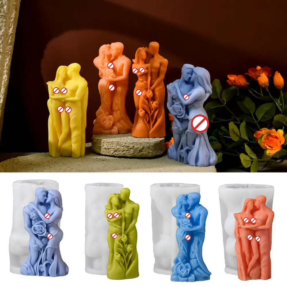 Candle Making Date - Valentinstag Rose Liebhaber Kerze Silikonform Kuss