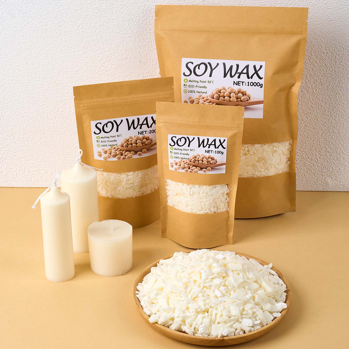 Candle Making Experience - 1 Pfund reinweißes Sojawachs für handgemachte