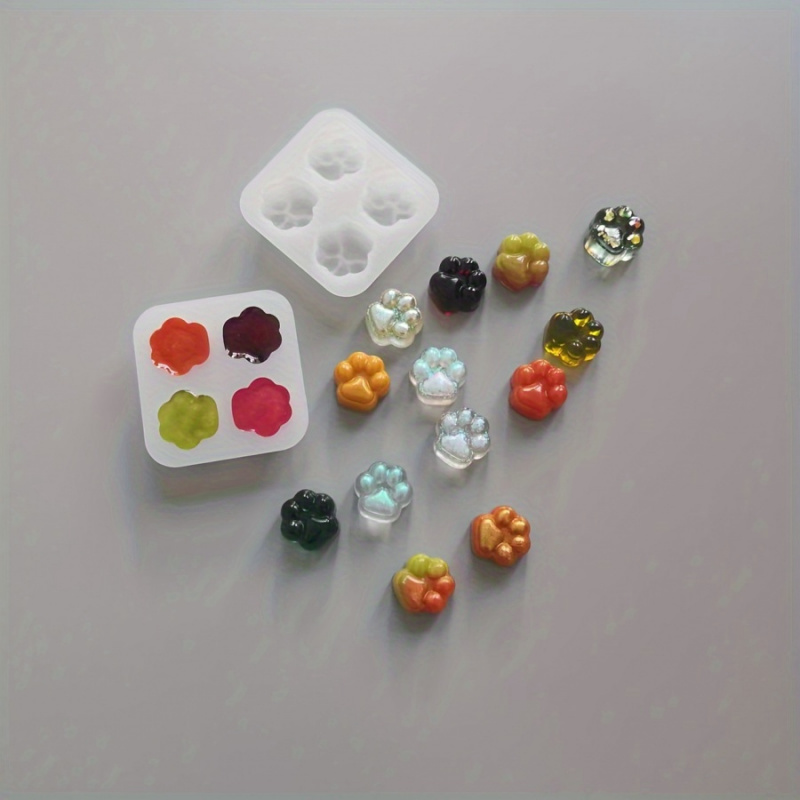 Candle Making Items - 1Set Silikonformen mit Katzenpfotenmuster-4A Einzigartiges DIY-Design