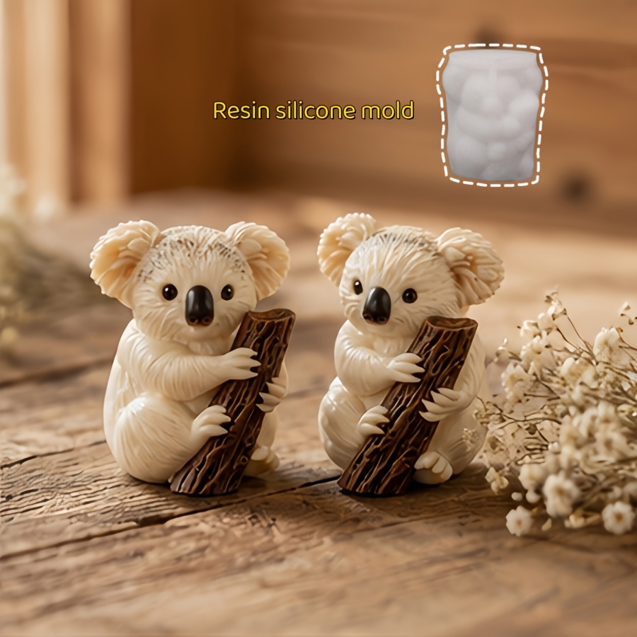 Candle Making Homewood - Harzform für Koala-Figuren mit Holzornamenten, zur