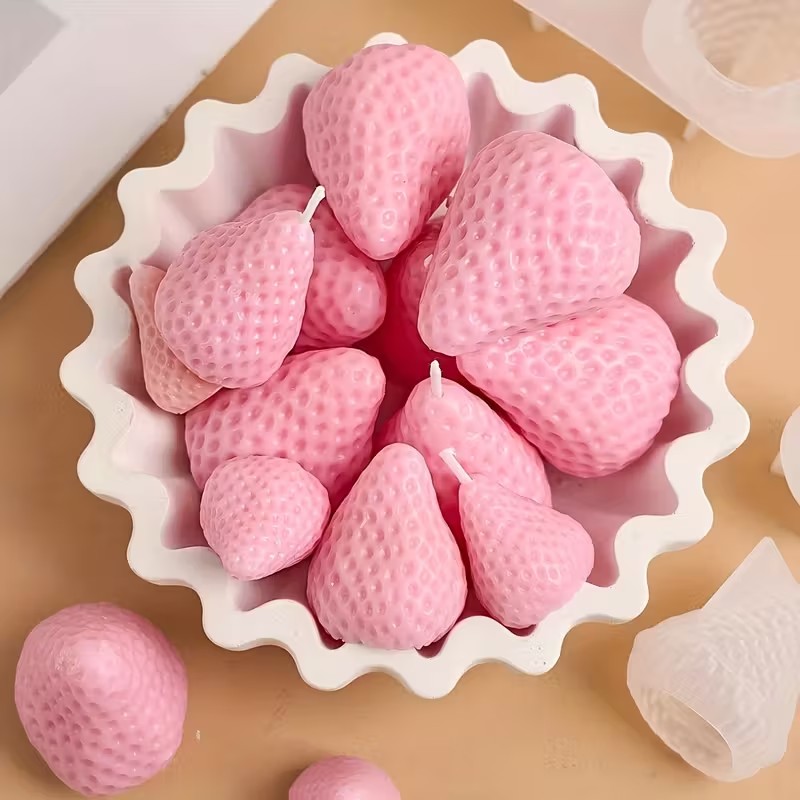 Erdbeer-Silikonform für DIY Ar – Candle Making Items Bewertung und Preis