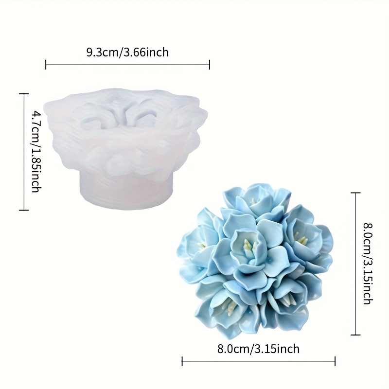 1 Silikonform für Hortensienke – Candle Making Items Bewertung und Preis