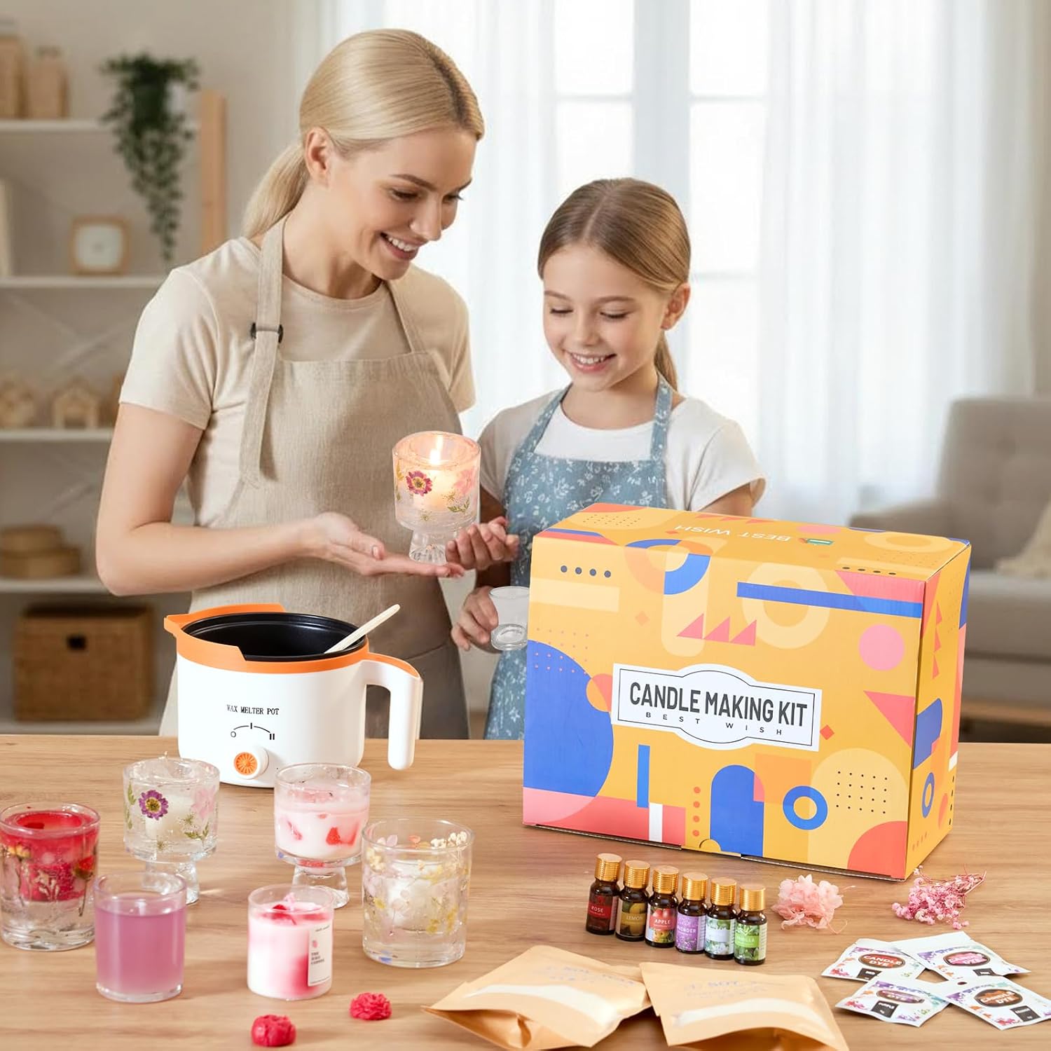 2-in-1 Soja- & Gelwachs DIY Ke – Candle Making Kit For Adults Bewertung und Preis